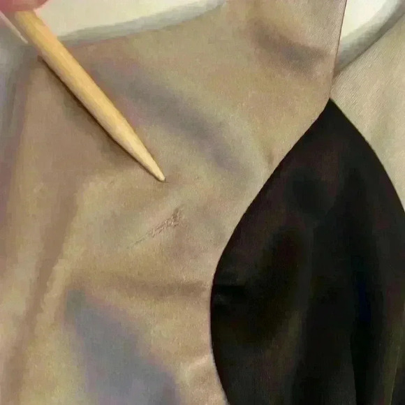 Xscspe by Joanna Chen, cocktail midi bodycon dress, black and grey size 4 rushed - Picture 5 of 5